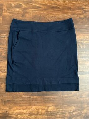 CAbi 5051 Navy Blue Mini Skirt with Side Pockets